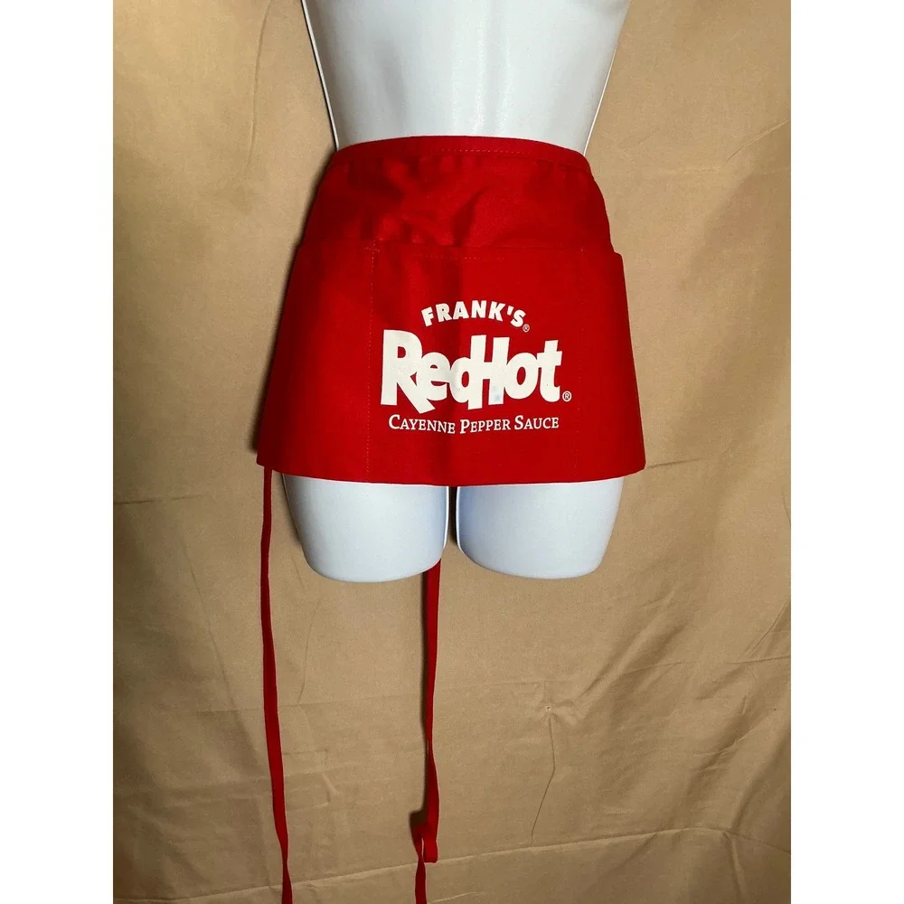Franks RedHot Cayenne Pepper Sauce Red Waist Apron‎ 3 Pockets Server BBQ Cooking